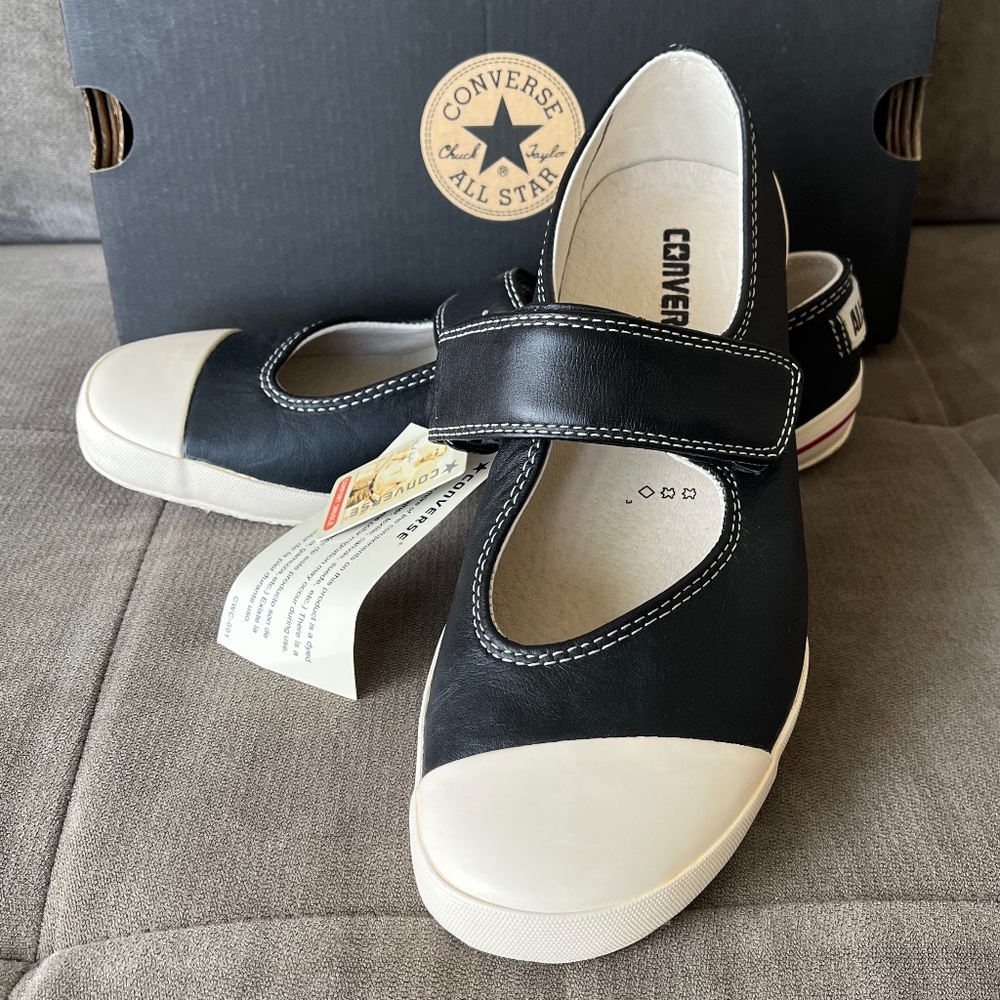 Converse Black Mary Jane Canvas Sneakers - Black